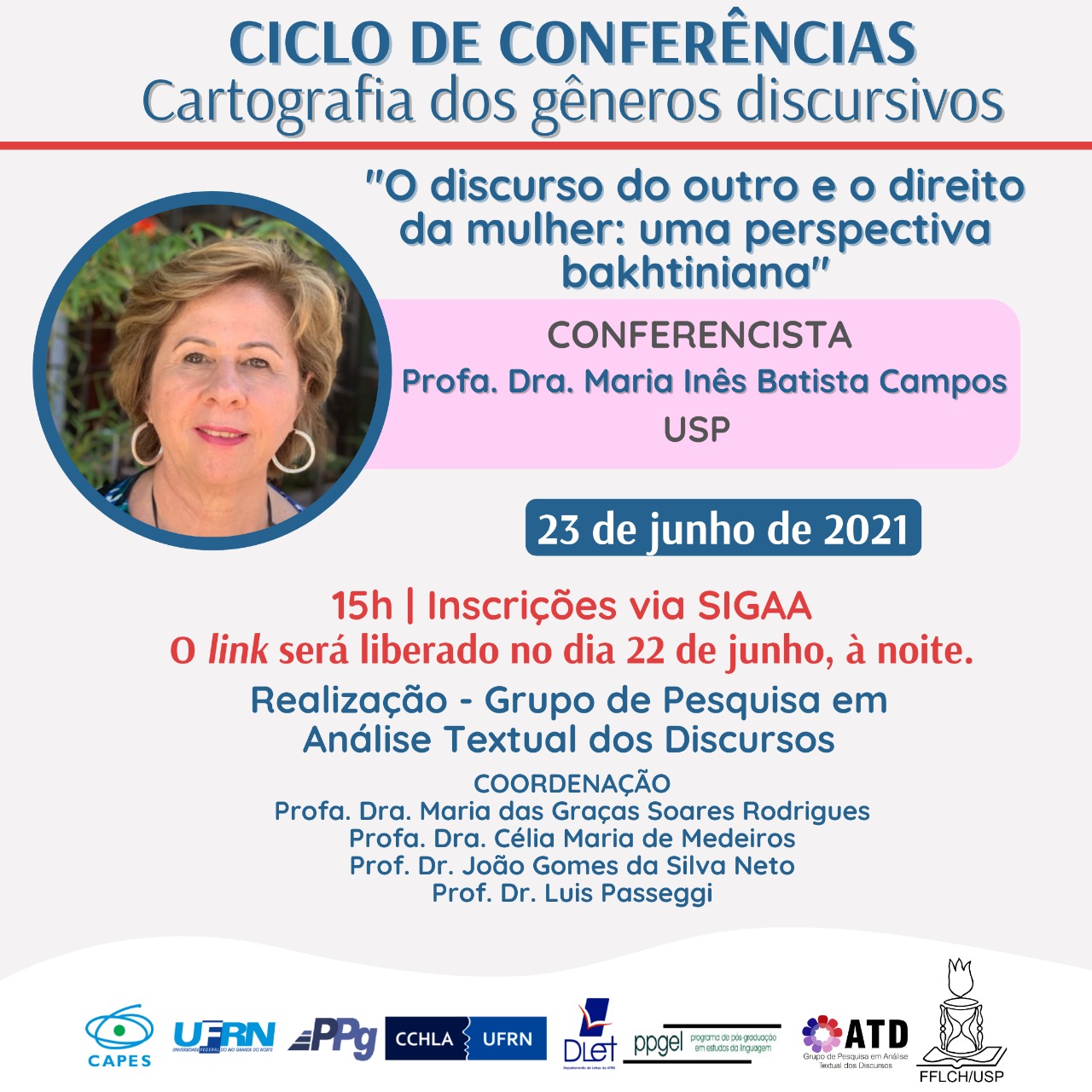 Conferência: o discurso do outro e o direito da mulher